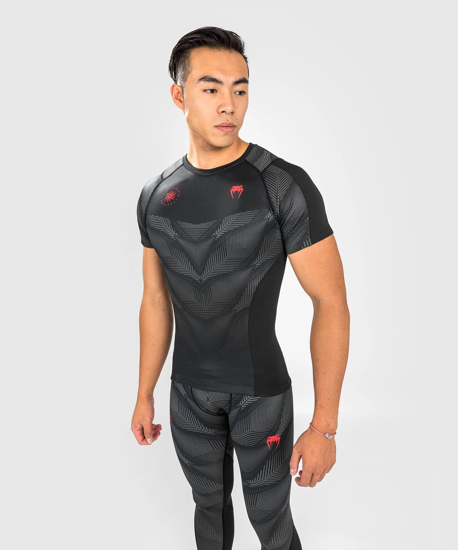 Venum Phantom Rashguard Short Sleeves - Black/Red