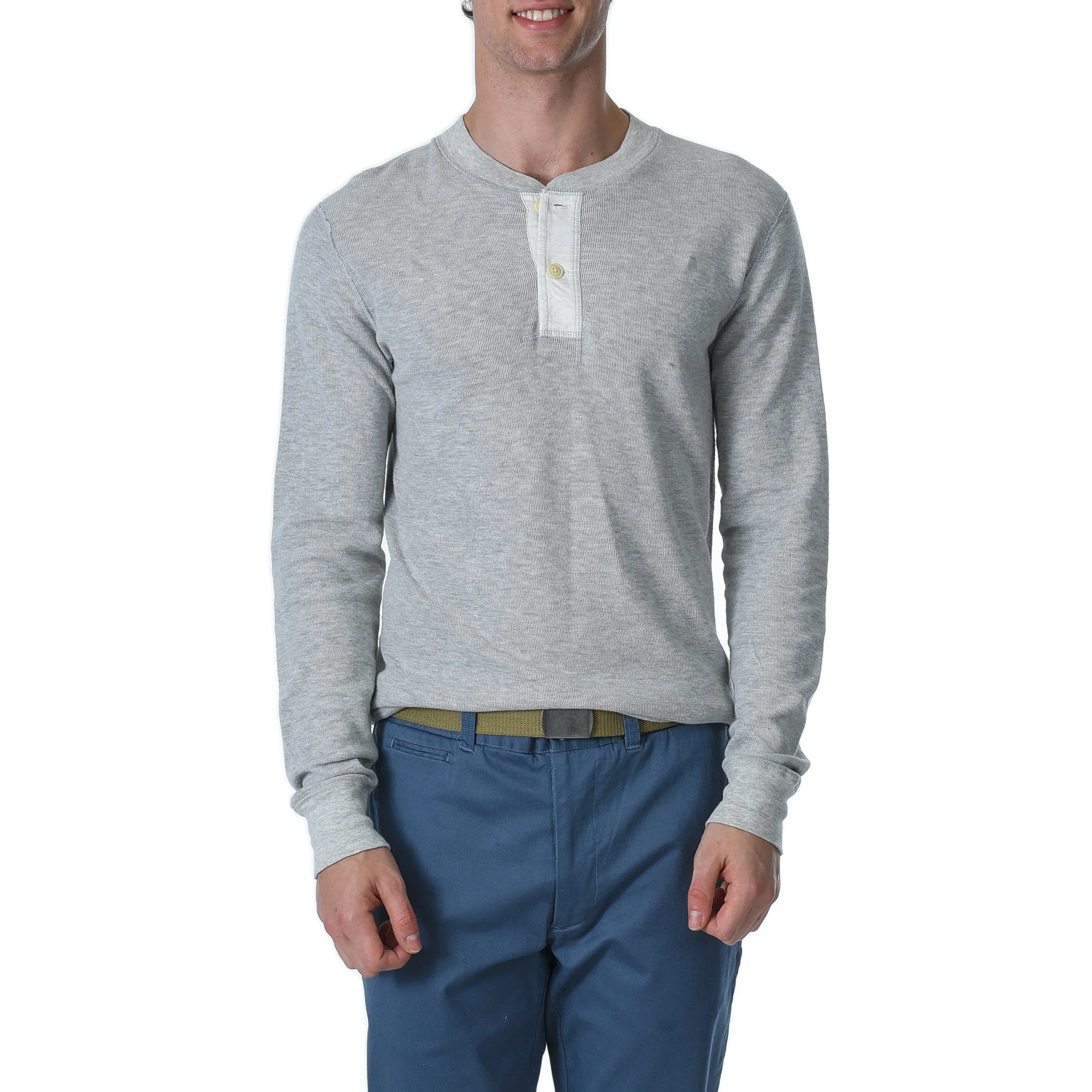 Windsor Double Cloth Henley - Oatmeal (Final Sale)*